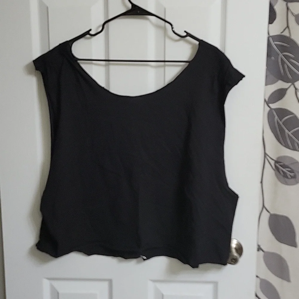 DIY Safety Pin Cropped Beetlejuice Graphic Tee, XL Oversized - Picture 4 of 5